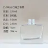 Frasco quadrado plano transparente para aromaterapia, frasco difusor de interior estilo ins, frasco de fragrância de rattan sem chama, frasco difusor de vidro com fundo grosso