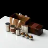 Juego de té puro de titanio para viajes al aire libre, juego completo portátil para coche de tazas y tetera de titanio, juego de té de viaje con almacenamiento