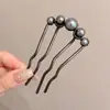 Grampo de cabelo em forma de U para penteados de coque, novo modelo 2026 pente multi-dentes para mulheres, acessório de cabelo para fixação na parte de trás da cabeça