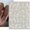 Cross-border novos adesivos de nail art preto e branco mármore textura fita letras linhas geométricas adesivos unhas adesivos