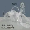Cesta de Boda, Cesta de Flores para Boda de Recién Casados, Cesta Pequeña de Flores para Niña de las Flores (niño y niña) para Esparcir Flores, Bolso Pequeño de Flores, Cesta de Flores de Boda con Lazo