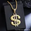 Moda Europeia e Americana Exagerada Colar com Pingente de Dólar para Homens, Pingente de Personalidade Hip-Hop da Moda, Corrente Torcida de Aço Inoxidável Corrente para Suéter Joias
