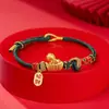 Pulseira de Fio Vermelho Novo Estilo para o Ano do Cavalo, Pulseira do Zodíaco Cavalo, Estilo Étnico Tecido à Mão Presente de Casal Atacado