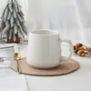 Caneca Cerâmica Barriga Grande com Logo Personalizável, Xícara de Café para Escritório e Casa, Simples Copo de Leite Cor Sólida