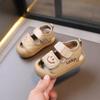 Sandalias Baotou de verano para niños de 0 a 2 años, zapatos infantiles con caritas sonrientes, zapatos de bebé a prueba de patadas, zapatos para bebés niños y niñas