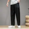 Calças de linho calças masculinas de algodão e linho Verão Calças casuais masculinas primavera e outono Calças largas largas Calças Retas Calças Esportivas Masculinas