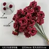Arte Floral para Casamento Flor Vermelha Material de Fundo Decoração Ikebana Rosa Eucalipto Arranjo para Sala de Estar Interna