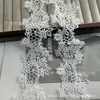 Ribete de Encaje de Malla Floral de Seda de Leche Fina para Vestidos, Camisones, Faldas y Sombreros de Mujer, Directo del Fabricante, en Stock, Hecho a Mano