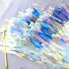 Montaje Fotográfico de Moda con Cortinas de Lluvia Láser de Colores, Dosel Galáctico para Fiesta, Deslumbrantes Decoraciones de Techo, Decoraciones Colgantes Azotadas por el Viento de Parque de Diversiones