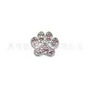 8mm Diamante Multicolor Pata de Gato Huella de Perro Aleación Joyería Adecuado para DIY Llavero Pulsera Accesorios para Collar de Mascota
