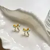 Pendientes de Lazo Tridimensional con Goteo de Aceite de Diseño de Nicho Estilo Japonés y Coreano para Mujer, Dulces, Frescos, Artísticos, Simples y Versátiles