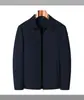 Chaqueta Casual de Negocios para Hombres de Mediana Edad y Mayores Otoño 2026, Cómoda y Transpirable, Color Sólido Casual con Cuello de Solapa