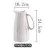 Jarra de Cerámica Elegante de Gran Capacidad para Agua Fría para Uso Doméstico, Tetera de Vidrio Resistente a Altas Temperaturas para Almacenamiento de Agua