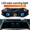 Bestseller transfronterizo: Luz solar para ventana de coche, luz triangular para ventana, luz de advertencia, luz ambiental decorativa, luz dinámica de ojo de diablo
