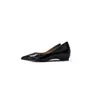 Zapatos Mocasín 538-1 Color Nude con Aumento Oculto de Altura para Mujer, Adecuados para Figuras Pequeñas, Uso Profesional, Efecto Adelgazante, Punta Fina Plana, Zapatos Suaves de Piel Genuina