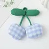 Tela Cuadros Fruta Cereza Accesorios Ropa de Moda Calcetines de Moda Accesorios para el Cabello Accesorios Broche Accesorios DIY