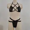 Ropa Interior Sexy de Encaje de Malla para Comercio Exterior, Traje de Tres Puntos de una Pieza, Ropa Interior Sexy Europea y Americana