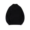 Suéter Jiezhan Masculino Estilo Old Money Gola Mandarim, Tricô de Lã Novo 26º Outono/Inverno, Blusa Casual para Homens e Mulheres