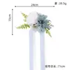 Nuevos Suministros para Bodas Flor en Respaldo de Silla Estilo Occidental Decoración Exterior Arreglo Flor en Respaldo de Silla Estilo Bosque Flor Artificial Ramo Decorativo