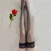 Traje Sexy Puro Deseo Borde Negro Rojo Tubo Largo Moderno Celebridad de Internet Jk Tubo Alto Medias de Encaje Hasta la Rodilla Mujer Ins