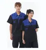 Ropa de Protección Laboral de Manga Corta de Verano, Ropa de Trabajo Delgada y Transpirable, Ropa Resistente al Desgaste para Reparación de Automóviles, Ropa de Fábrica, Ropa de Trabajo para Taller de Poliéster y Algodón al por Mayor