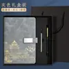 Caderno A5 Personalizável com Logo, Conjunto de Caixa de Presente Bloco de Notas Estilo Chinês, Lembrança, Caderno com Fivela Flor Janela Hot Stamping