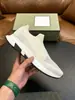 Tênis slip-on masculino com cabedal em malha fly-knit e painéis em couro camurça, decoração em formato de estrela e solas grossas, TF transfronteiriço