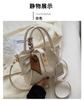 Bolso de mano para mujer, primavera y verano 2022, nueva moda, bolso de mano con bufanda de seda, bolso bandolera de gran capacidad.