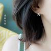 Aretes de plata de ley 925 con forma de brote de hoja fresca de primavera, ganchos para orejas, regalo Mori