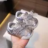 Sapatos Casuais Antiderrapantes de Solado Macio para Bebês e Meninas Pequenas, Tênis Cartoon Estilo Princesa para Primavera e Outono, 0-1-3 Anos