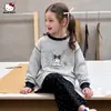 Sudadera de Otoño para Niñas 2026 Estilo Nuevo, Top Casual Versátil de Bloques de Color y Retazos, Corte Holgado para Niños Mayores