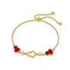 Pulseira de Cabaça Vermelha Feminina Luxo Leve Nicho Exquisite 2026 Novo Item Quente Popular Este Ano Trevo de Quatro Folhas Pulseira em Camadas Acessórios