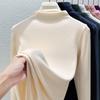 Camada de Base Térmica de Gola Alta Dupla Face Feminina com Forro de Fleece Espesso e Quente para Outono e Inverno 2026 Novo Modelo