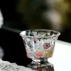 Tetera de Vidrio Resistente al Calor de Alto Borosilicato tipo Brocado para Té de Flores y Infusión en Frío Juego de Té Kung Fu Gaiwan Gong Dao Bei Taza de Degustación de Té Verde