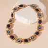 Anillos, Pulseras, Pendientes, Collares, Accesorios de Acrílico con Incrustaciones de Diamantes Ovalados Transfronterizos Europeos y Americanos, Cadenas para Clavícula de Mujer, Adornos Versátiles para el Cuello