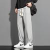 Pantalones cortos holgados de primavera y otoño para hombre, rectos, de marca de moda, pantalones casuales, pantalones deportivos, color sólido, microelásticos, para jóvenes.