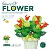 Compatible con Cubierta Antipolvo para Bloques de Construcción Lego, Macetas, Flores de Hibisco, Juguetes de Ensamblaje para Niños, Venta al por Mayor Transfronteriza para el Día de San Valentín