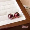 Brincos Perolados Vinho Brilhante Retro de Luxo de Alto Padrão Nicho Brilhantes Brincos Elegantes Novo Estilo Quente 2025