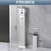 Porta Colillas de Acero Inoxidable, Cenicero de Pie para Exteriores, Contenedor Extintor de Humo para Áreas de Fumadores Públicas Comerciales, Cenicero
