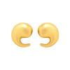 Aretes Europeos y Americanos de la Edad Media Retro Estilo Frío Oro Mate Aretes de Coma Moda Alto Sentido Aleación de Oro Galvánico