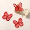 Mariposa de malla bordada de 4.5 cm, piezas de accesorio DIY de mariposa para tocados, pinzas para el cabello, parches de ropa y adornos de organza