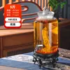 Frasco de Vino para el Hogar, Botella de Vidrio Sellada de Gama Alta para Vino Medicinal de Ginseng, Frasco de Vino, Barril de Vino con Grifo, Fabricante Mayorista de Tanques de Vino