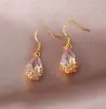 Pendientes de Plata 925 con Aguja de Cristal Elegantes Populares Diseño de Nicho Retro Exquisitos Circonita Pedrería Pendientes Barrocos