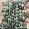 Piedra de hierba verde natural cuentas de piedra anfíbol verde facetadas sueltas para pulsera DIY semi-terminada accesorios de joyería material al por mayor