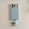 Funda Ins Estilo Coreano Borde Recto Colorida de Lunares Adecuada para el Teléfono Apple 17 Pro Max Funda para iPhone 16 Pro Colgante 15 Diseño Creativo