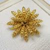 Broche Vintage de Espiga de Trigo Dorada Pin de Aleación Multicapa Colgante Doble Uso Diosa del Póster Accesorio de Abrigo