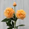Peônia Artificial de 3 Cabeças, Dália e Flores de Peônia para Decoração de Salão de Casamento, Decoração de Casa, Flores Artificiais, Flores de Seda, Transfronteiriço