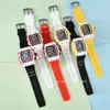 Reloj de Cuarzo Deportivo Casual de Alta Apariencia para Hombre con Tapa Trasera Transparente Calada y Esfera Estilo Richard Mille, Reloj de Pulsera para Hombre en Stock