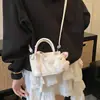Bolso Cubo de Moda Estilo Coreano para Niñas, Mini Bolso Tote Cesta Lisa de Color Sólido para Bebé, Nuevo Modelo 2026 Bolso para Niños