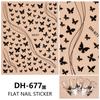 Redanco nuevos stickers para uñas serie mariposas explosiones 3D adhesivos para uñas al por mayor DH-677